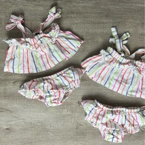 Jessica Simpson Baby Girl Two Piece Striped set 3-6 Months